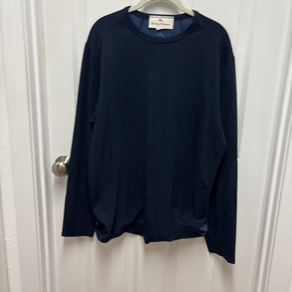 Tommy Bahama Mens Reversible Blue Long Sleeve Top